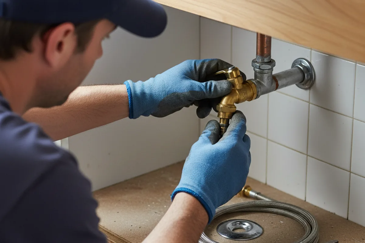 Shutoff valve and fitting work during Emergency Plumbing in Boone Grove